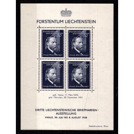 1938 - Liechtenstein - AFA 174 - Miniark - Komponisten Josef Rheinberger - Postfrisk.
